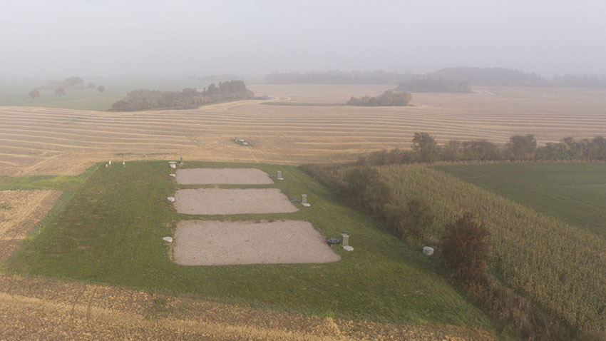 Constructed wetlands with woodchips at Gyldenholm estate