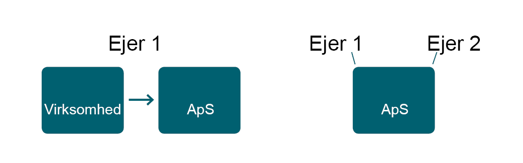 Fig. 6 Ejerskifte af selskab med evt. med succession