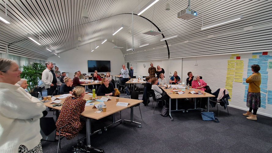Stemningsbillede fra workshop om naturgenopretning på lavbundsarealer