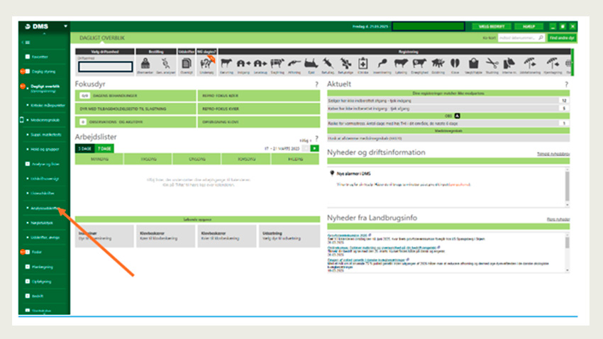 dagligt overblik i DMS