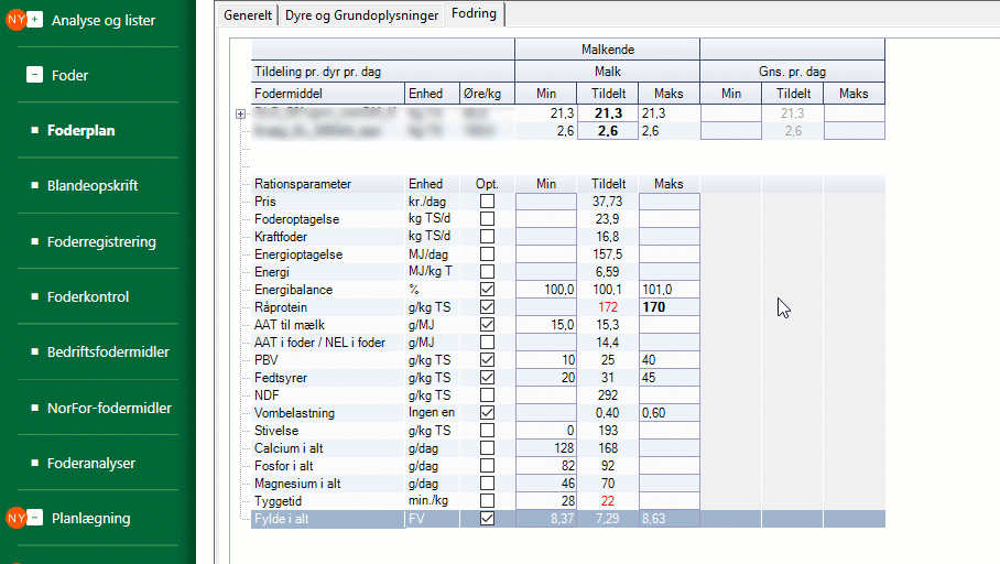  Anbefalet maks. grænse for råprotein i foderkontrol, foderplan og foderbudget vis i DMS