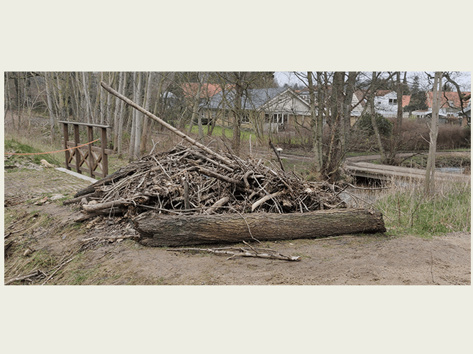 Opsamlet materiale fra risten i vandløbet akkumuleret gennem det seneste 1,5 år, hvor løsningen har været i drift. 