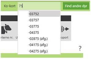 Sortering på dyreforslag