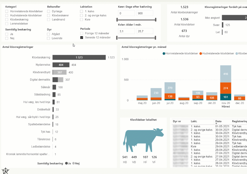 Nyt værktøj giver et samlet overblik over kvægbesætningens klovsundhed