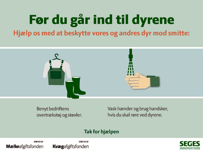 Skilte til bedrifter uden alvorlig smitsom sygdom 