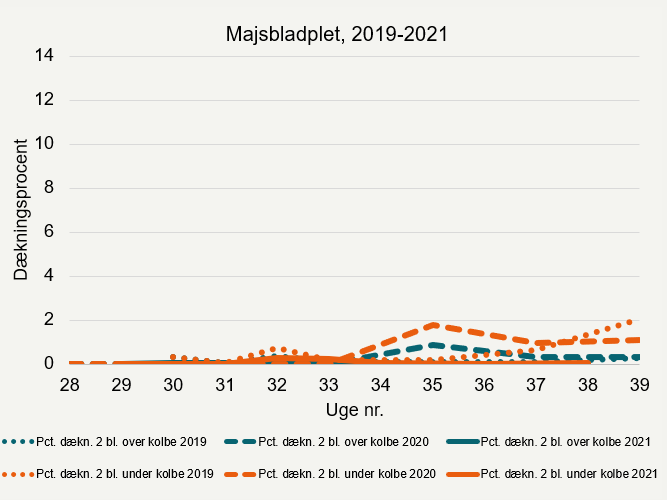 Udvikling af majsøjeplet 