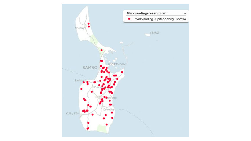 Vandreservoirs på Samsø