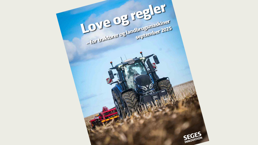 traktor kører på en mark - forside til Love og regler for traktorer og landbrugsmaskiner