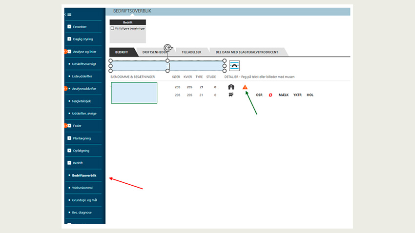 Bedriftsoverblik i DMS
