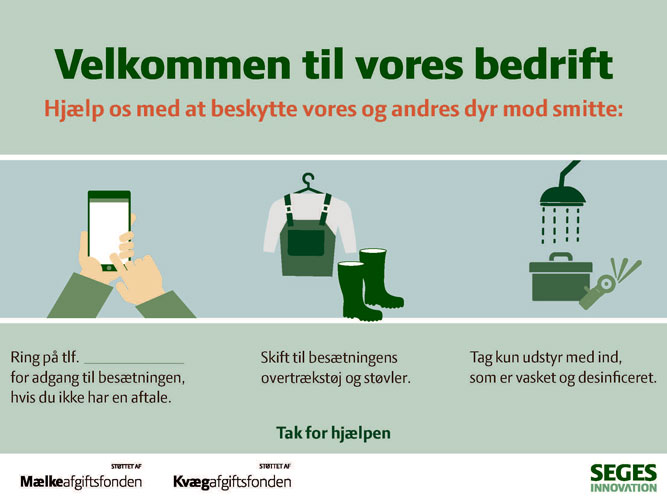 Skilte til bedrifter uden alvorlig smitsom sygdom 